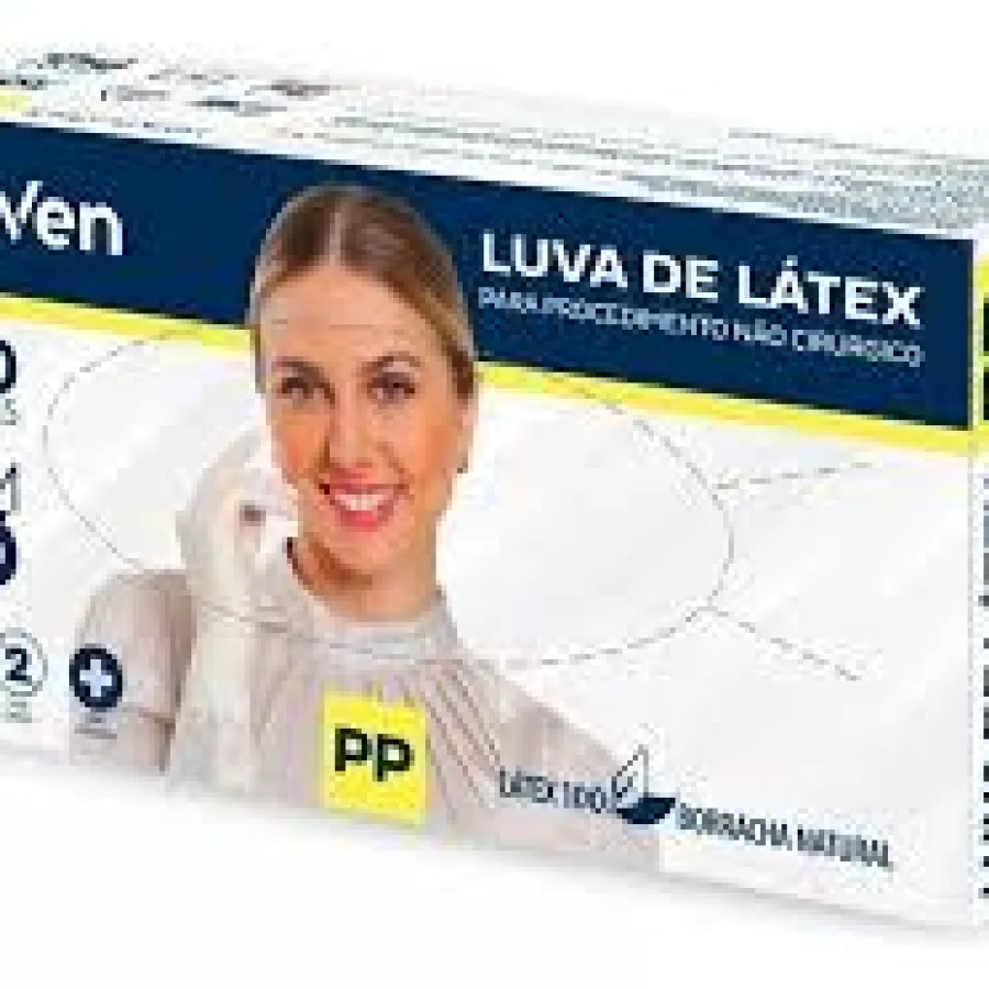 caixa de luva de látex inoven  com pó  PP